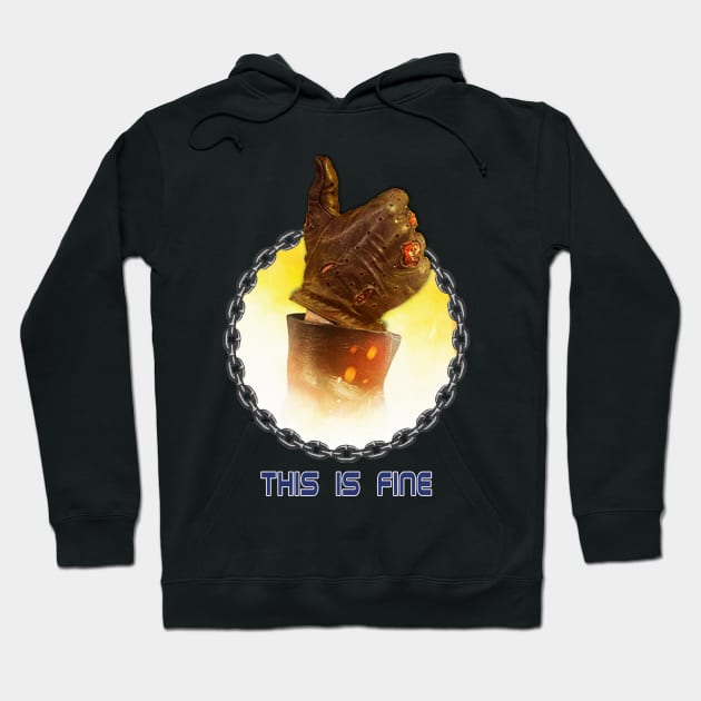 Terminator 2 "This Is Fine" Thumbs Up Hoodie by Lousy Shirts